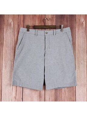 Lululemon Commission Shorts Mens Size 36X11 Gray Flat Front Casual Cotton Blend